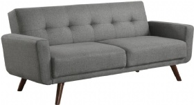 Tufted Upholstered Sleeper Sofa Bed Grey