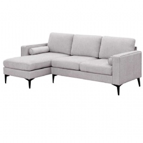 Convertible Sectional Sofa Modern Fabric L-Shaped Couch 3-Seat Sofa Sectional with Reversible Chaise