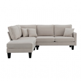 Modern Sectional Sofa 5-Seat Couch Set with Chaise Lounge L-Shape Modular Sofa