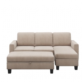 Reversible Sectional Couch with Storage Ottoman L-Shaped Sofa Sectional Sofa with Chaise