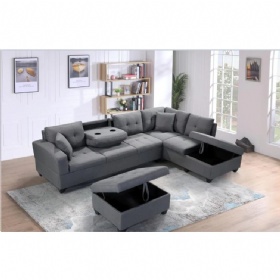 New model Sectional Sofa with Storage Ottoman Left Chaise for Living Room Furniture