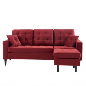 Modern Small Space Sectional Sofa 4 Seater L Shape Sofa for Living Room