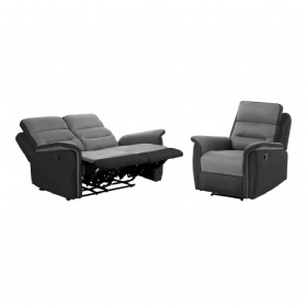 Wholesale Microfiber 2-Seater + Armchair Manual Recliner Sofa Set