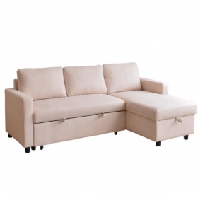 Wholesale Modern Living Room Corner Sleeper Couch Sofa 3 Seater Pull Out Sofa Bed with Storage Seat Drawer