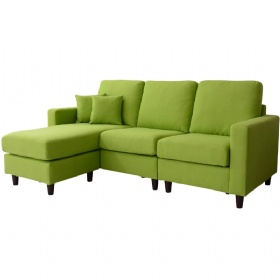 3 Seater Couch Sofa L-Shaped Sofa with Storage Pocket Stylish Low Sofa