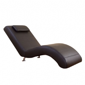 Relaxing Chaise Lounge with Pillow, Artificial Leather
