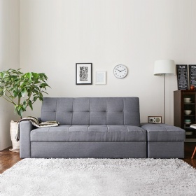 Folding Storage Sofa Bed and Footrest Linen Fabric