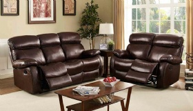 Wholesale Lounge Simple Design Manual Recliner Real Leather Sofa 6 Seaters X2041