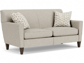 Two-Seat Silver Glacier Sofa Velvet Fabric